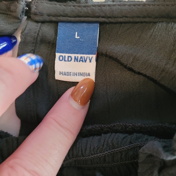 Vintage Old Navy 100% Rayon Black Crepe Women's Blouse Size Large - Picture 8 of 10